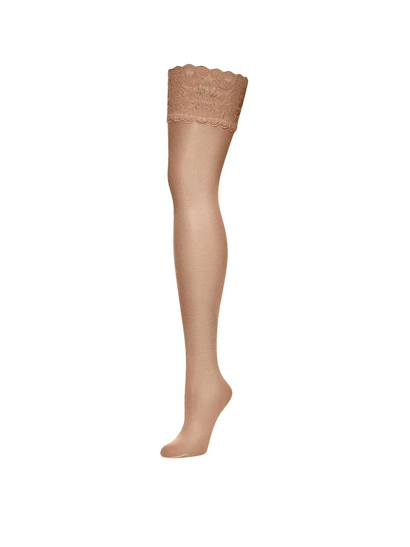 WOLFORD | Strümpfe "Satin Touch 20 Stay-Up" (nearly black) | beige